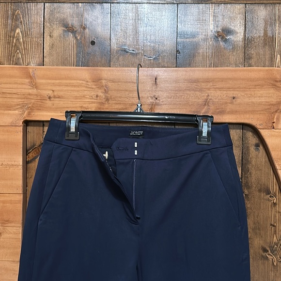 J.Crew The Kate straight-leg pant in bi-stretch cotton blend in navy - Picture 6 of 9